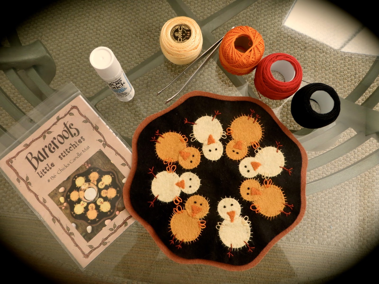 pattsart Wool Felt Candle Mat Travel Fun