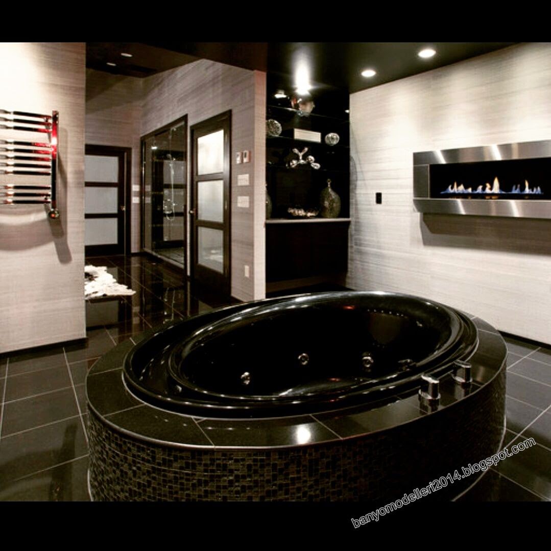 Siyah Banyo Modelleri BANYO MODELLERİ Siyah Banyo Modelleri BANYO MODELLERİ