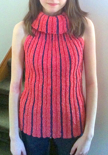 sleeveless halter top crochet pattern