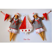 Текстильные куколки, куклы в стиле Тильда