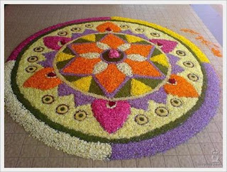 Diwali Rangoli Designs with Flowers