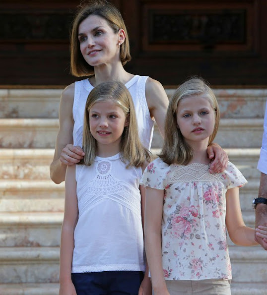 King Felipe and and Queen Letizia, Leonor, Princess of Asturias and Infanta Sofia of Spain