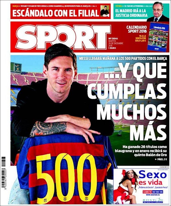 FC Barcelona, Sport: "500... y que cumplas muchos más"