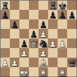 Partida de ajedrez Juncosa vs. Golmayo, Torneo Nacional de Murcia 1927, posición después de 22.Dd4