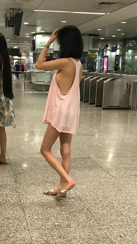 S M Ong: Dear side boob-revealing tank top woman in ATM queue at