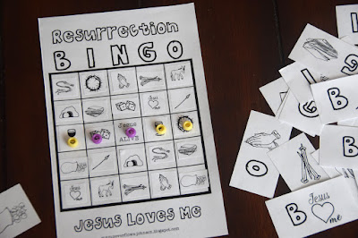 Resurrection bingo for kid's church printable