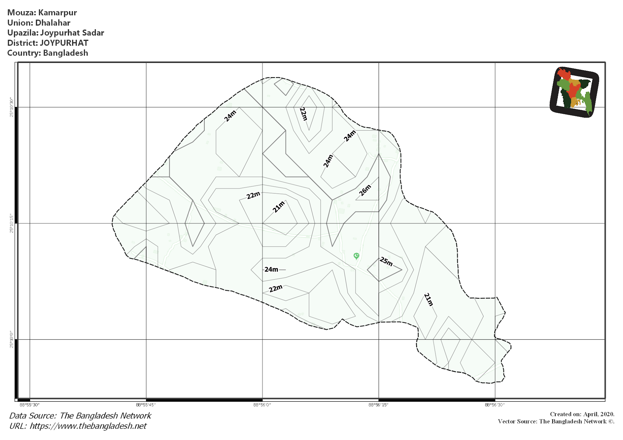 Map of Kamarpur Mouza of Joypurhat Sadar Upazila, JOYPURHAT Map of Kamarpur Mouza of Joypurhat Sadar Upazila, JOYPURHAT, Bangladesh.