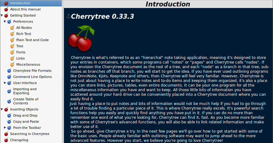 Download Cherrytree A hierarchical note taking application - Encywiki