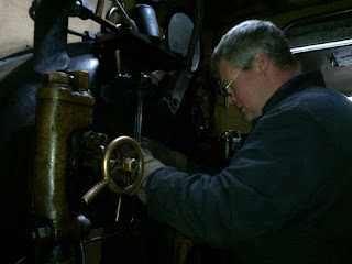 Stuart A removing No.6's boiler water gauge glasses