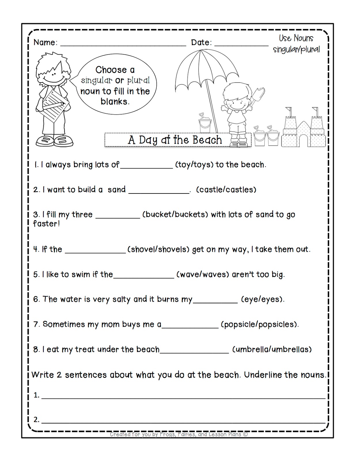 Frogs Fairies And Lesson Plans 5 Noun Lessons You Need To Teach In 1st Grade Part 2