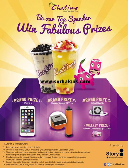 Promo Chatime Top Spender Berhadiah iPhone 6