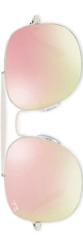 Ray-Ban 57mm General Mirrored Aviator Sunglasses