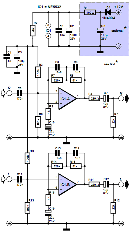 Tube RIAA Preamp Schematic