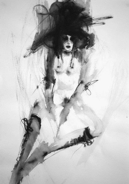 Fiona Maclean pinturas sensuais minimalistas borradas aquarela mulheres nuas