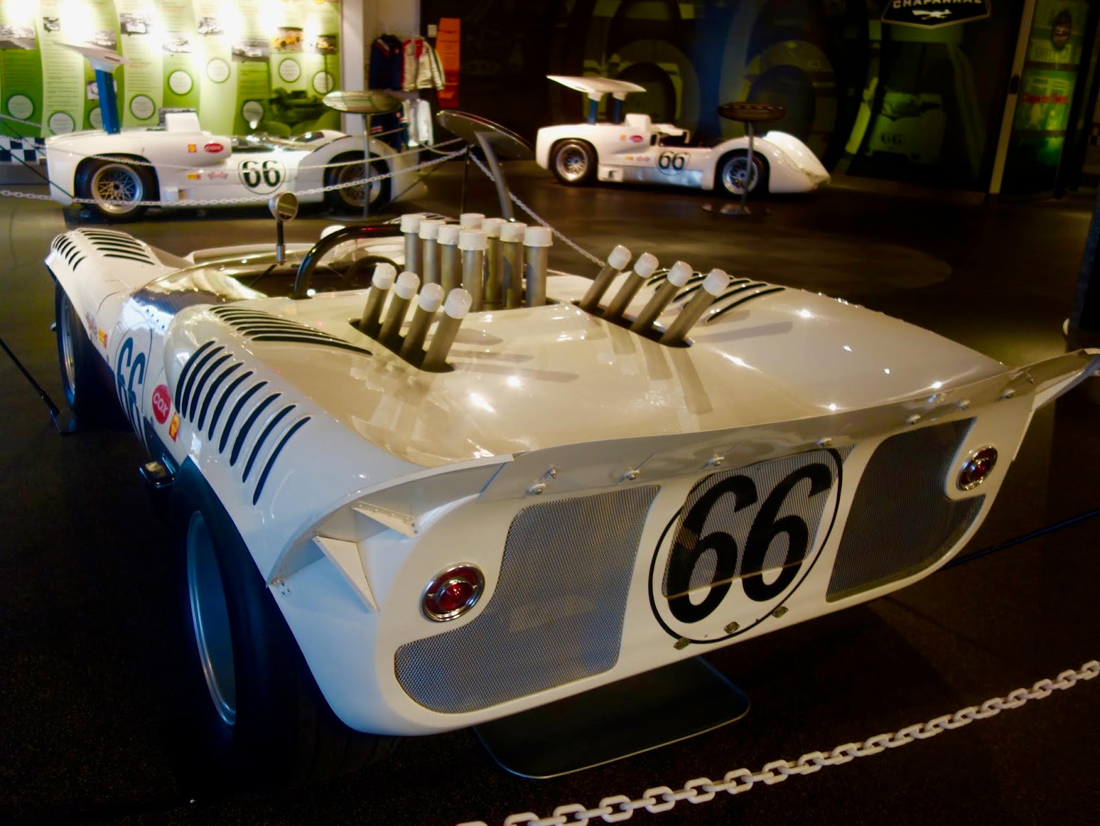 going over niagara paul's CHAPARRAL RACE CARS. MIDLAND, TEXAS, USA