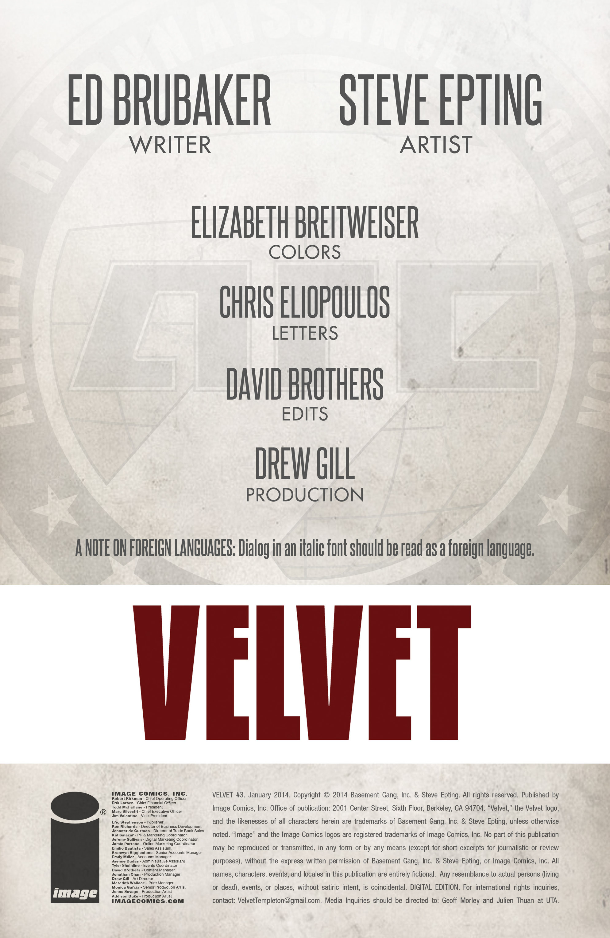 Read online Velvet comic -  Issue #3 - 2
