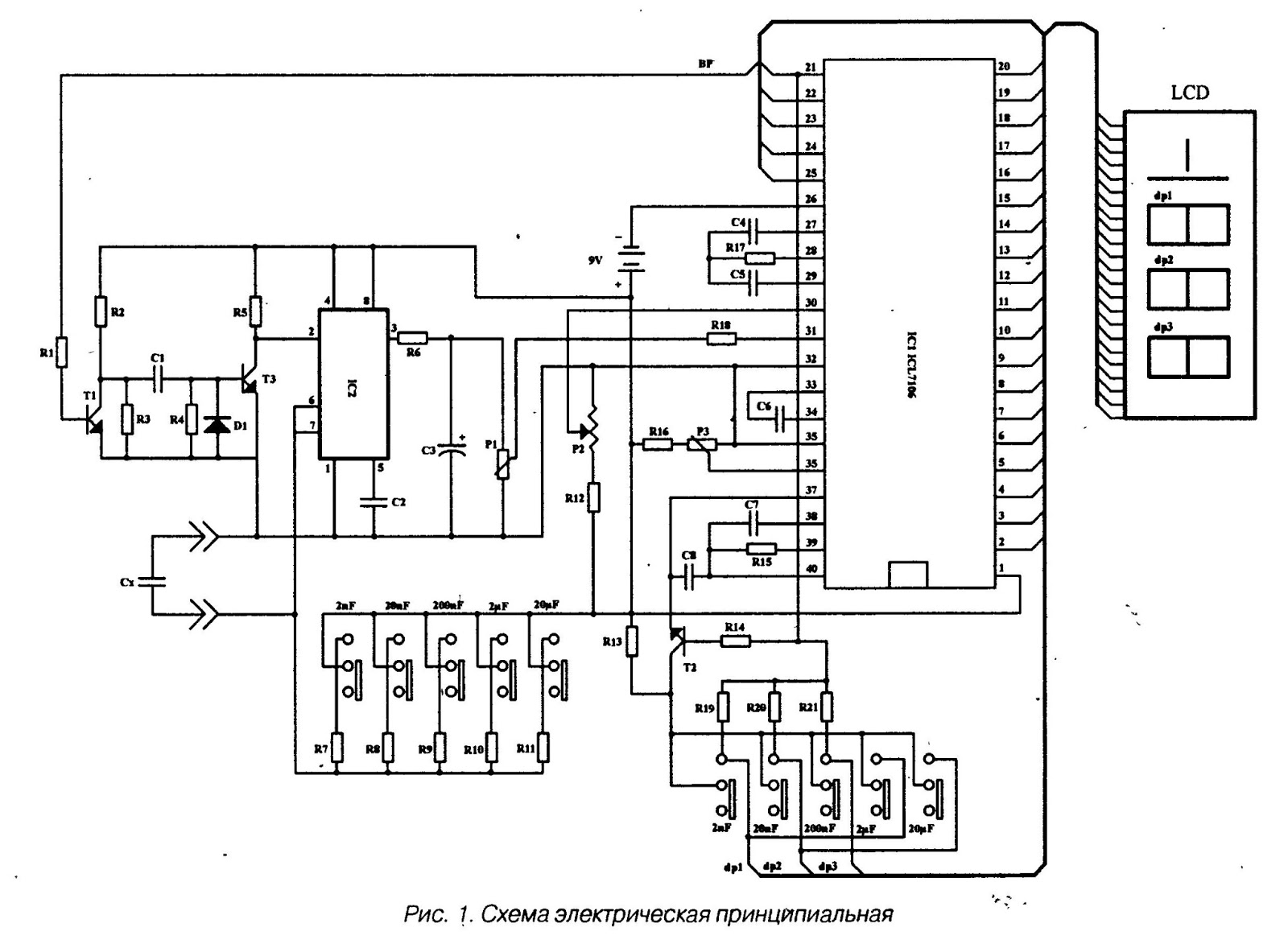 Измеритель емкости конденсаторов схема. Цифровой измеритель емкости конденсаторов принципиальная. Схемы цифровых измерителей емкости. Тестер микросхем схема. Схема прибора для измерения емкости конденсатора.