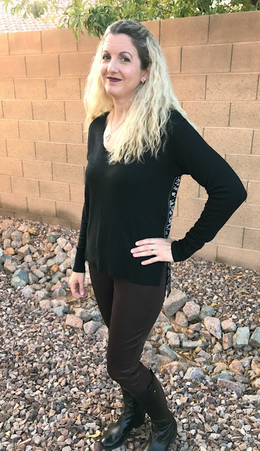 Central Park West Zofie Mixed Material Sweater - Stitch Fix #28 Review - December 2016