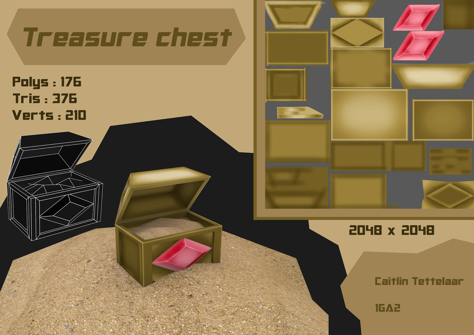Blog van Caitlin Tettelaar 3D Treasure chest texture