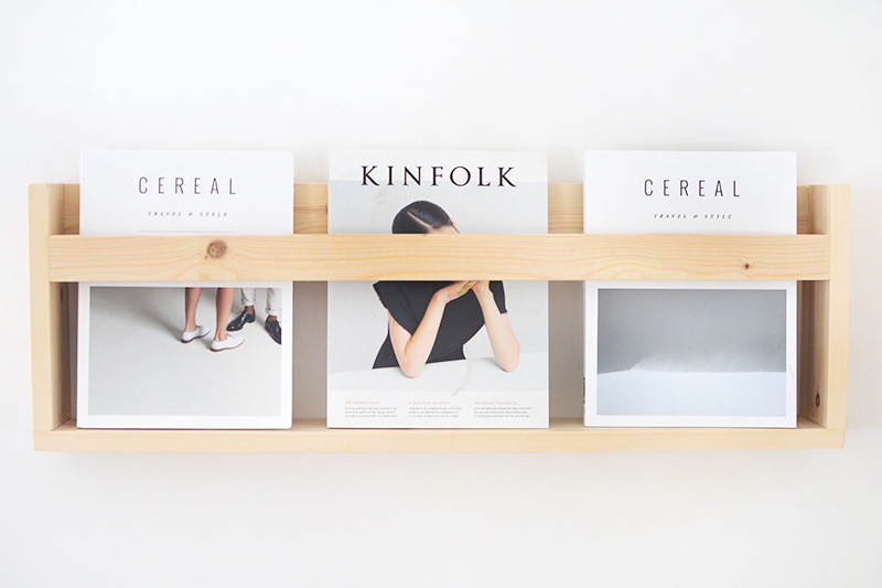 DIY modern magazine shelf — Caroline Burke Burkatron