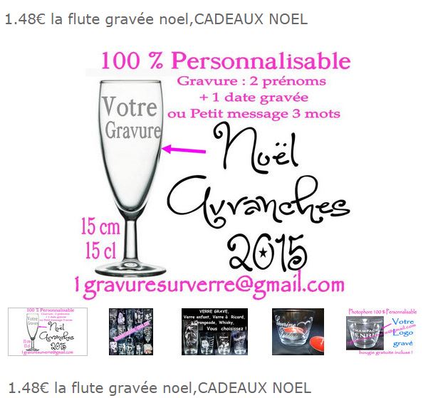 Cadeau Verre Flûte Coupe champagne personnalisé et gravé Bonne Année ou