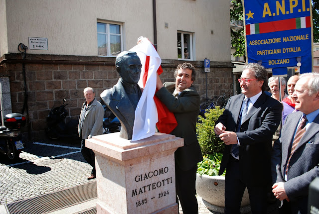 scopertura busto a Giacomo Matteotti, Bolzano