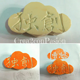 Carvado-sello-de-caucho-con-gubias-kanji-chino-en-nube-creativo-original-Crea2-con-Pasión-sello-prueba-error
