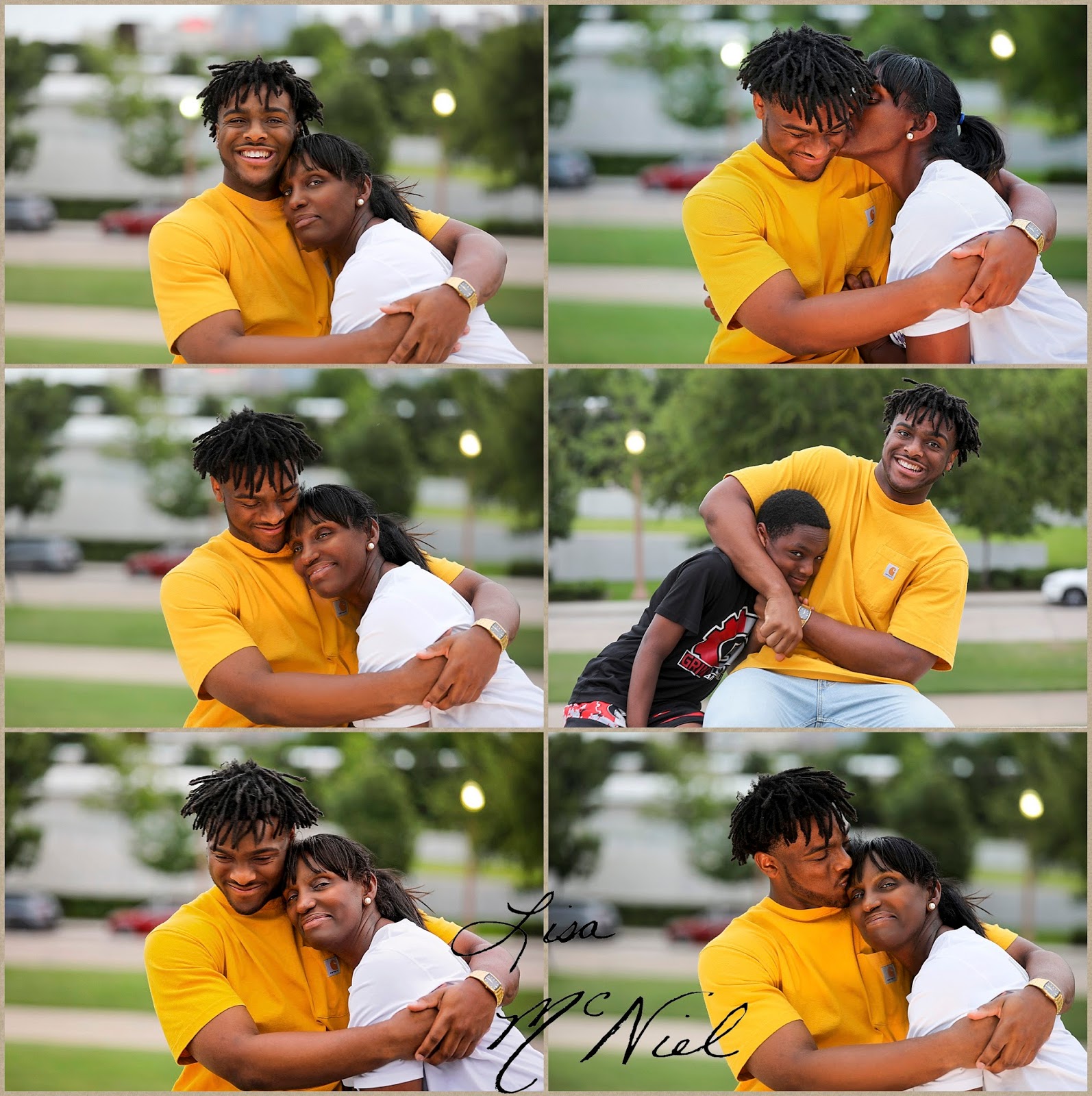 senior photo shoot with african american mother and son, black mom and son picture ideas, black family