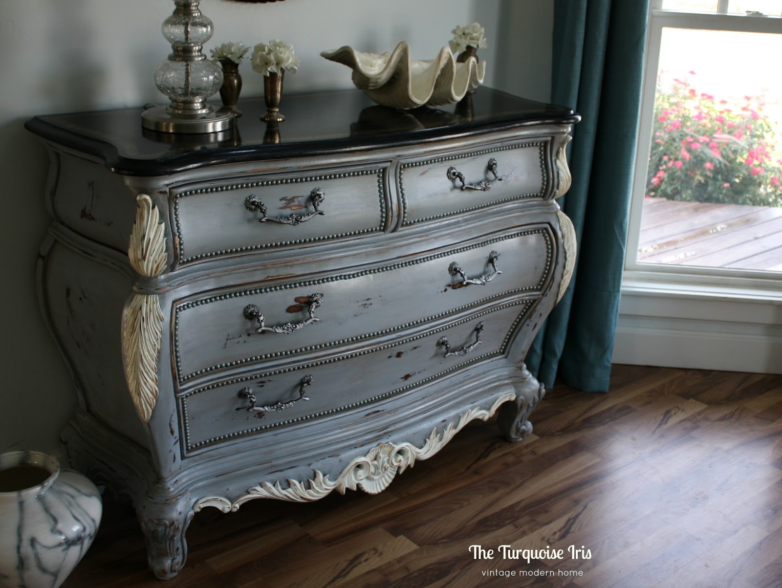 The Turquoise Iris Furniture & Art French Country Bombay Chest in