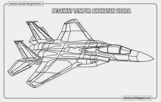 ALWANUN: Gambar Untuk Mewarnai Pesawat Angkatan Udara