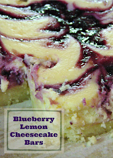 Country Fair Blog Party Blue Ribbon Winner:  Blueberry Lemon Cheesecake Bars