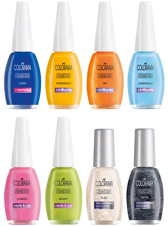 coleção Famosa de esmaltes Colorama inspirados nas redes sociais