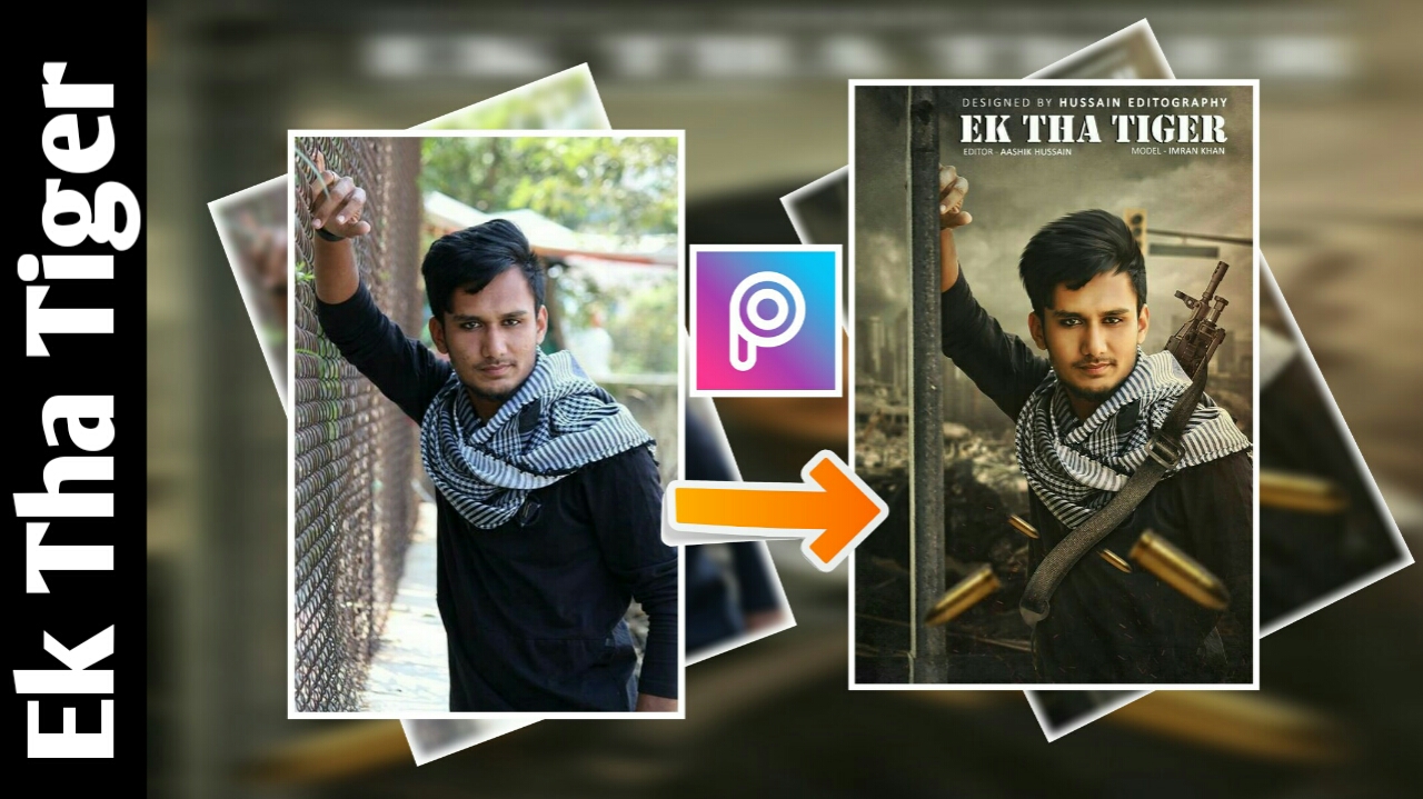 Picsart movie poster editing Easy movie poster manipulation TIGER ZINDA