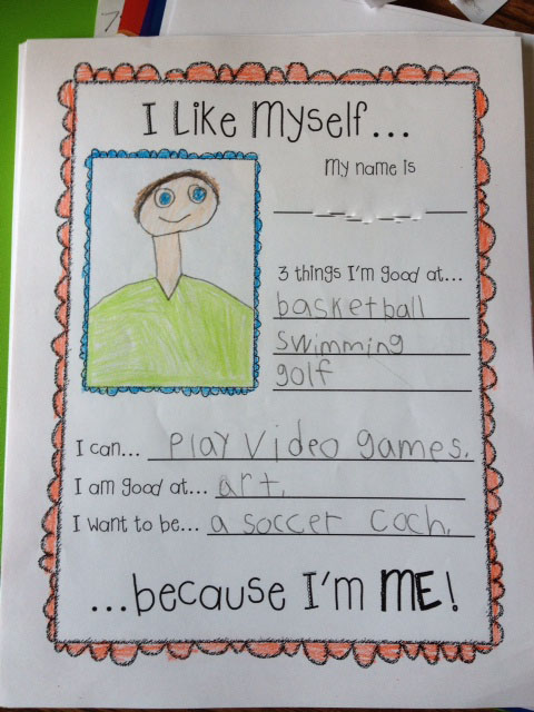 I like myself activities free picture