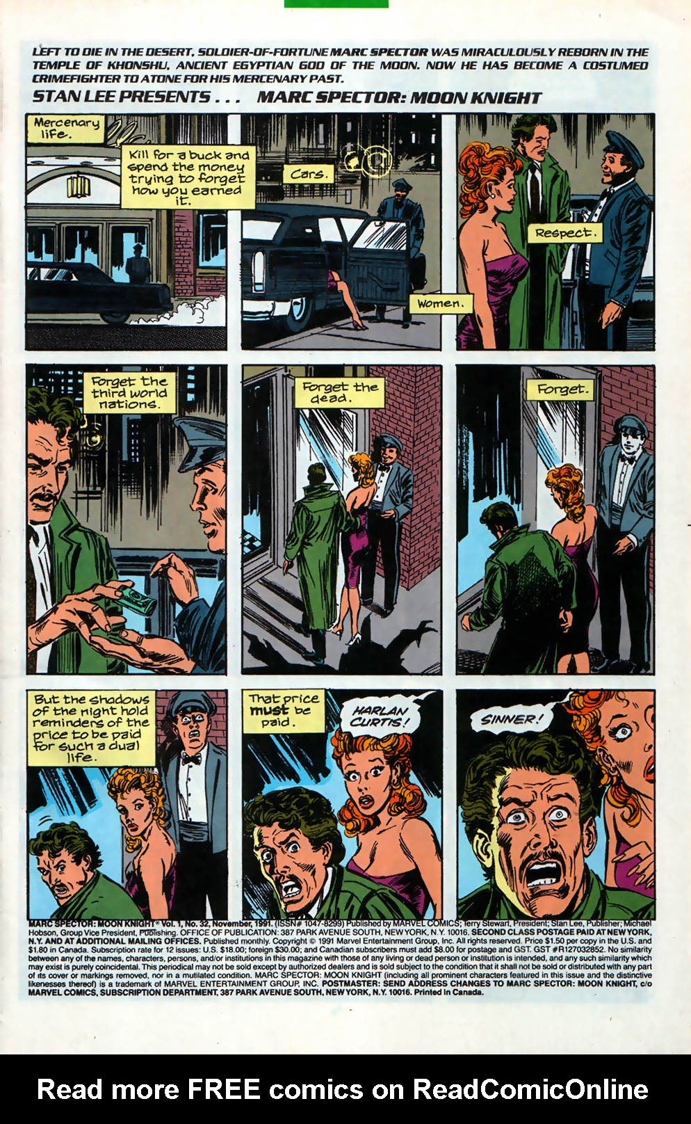 Read online Marc Spector: Moon Knight comic -  Issue #32 - 2