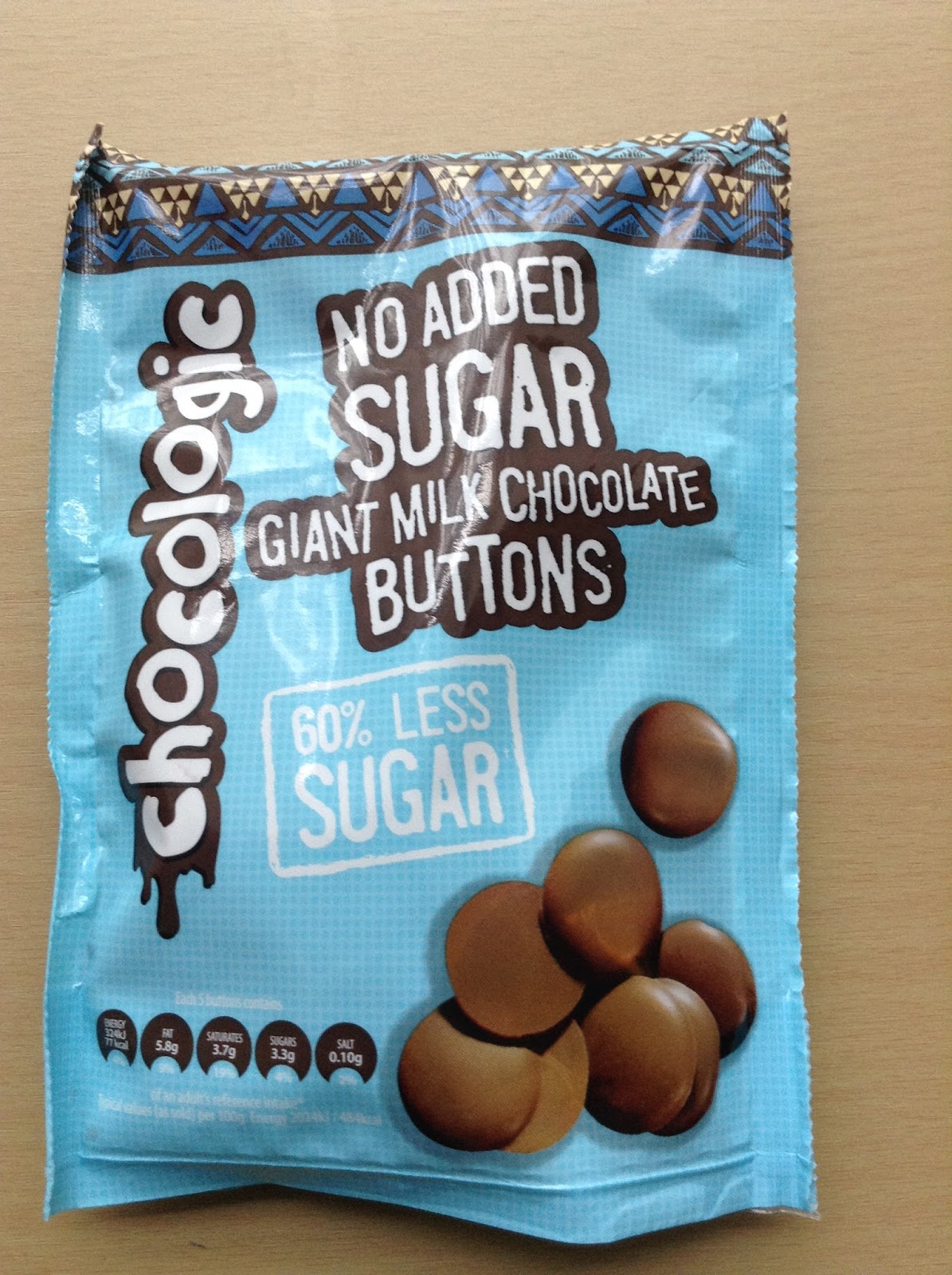 Chocologic No Added Sugar Giant Milk Chocolate Buttons