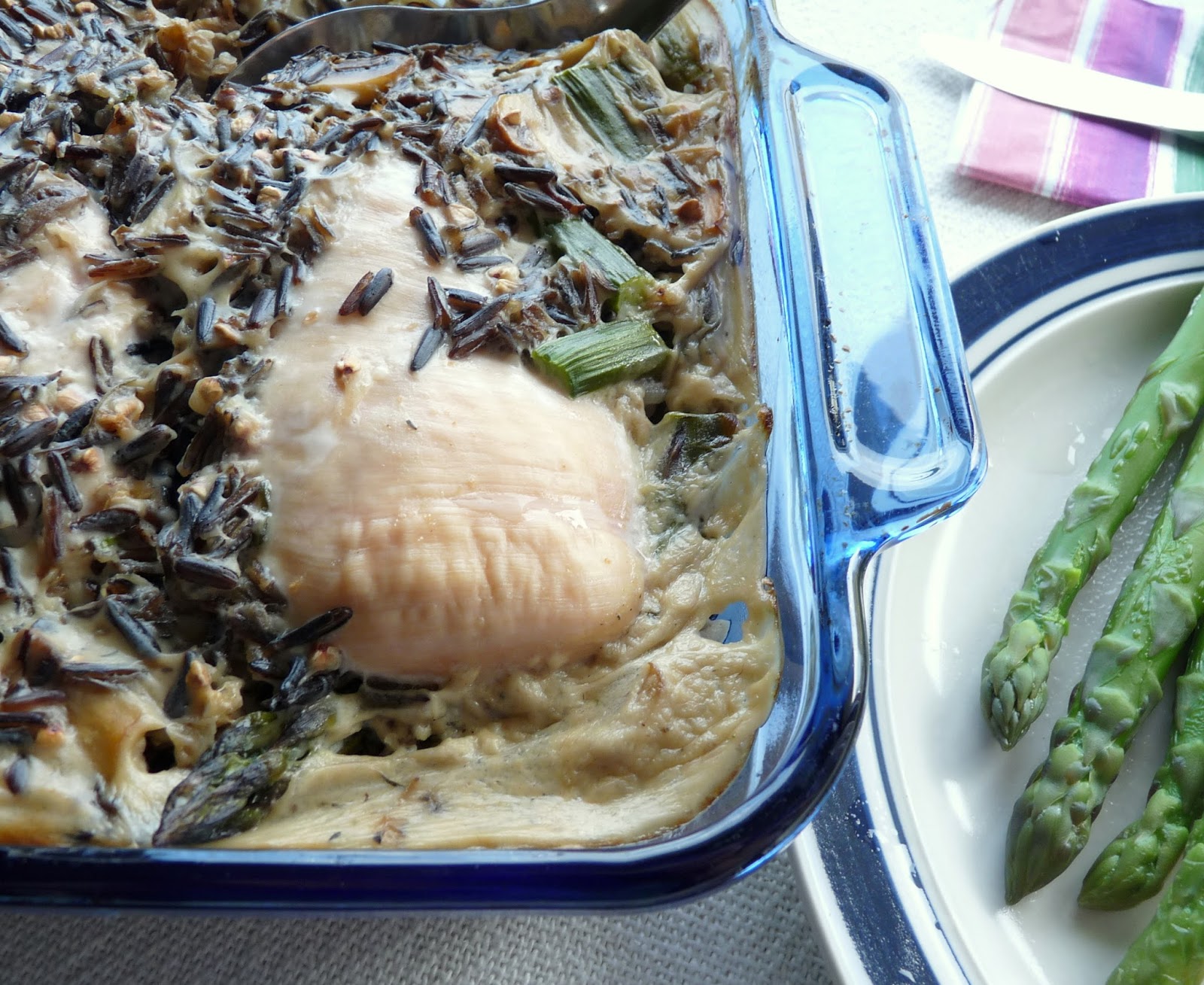 Seasonal Ontario Food Chicken, Asparagus & Mushroom Casserole with