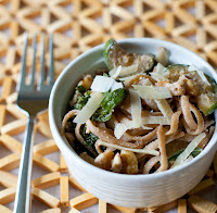 whole wheat pasta green walnuts and ricotta salata | Healthy Pasta Recipe