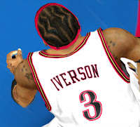 NBA 2K13 Allen Iverson 76ers Cyberface Patch