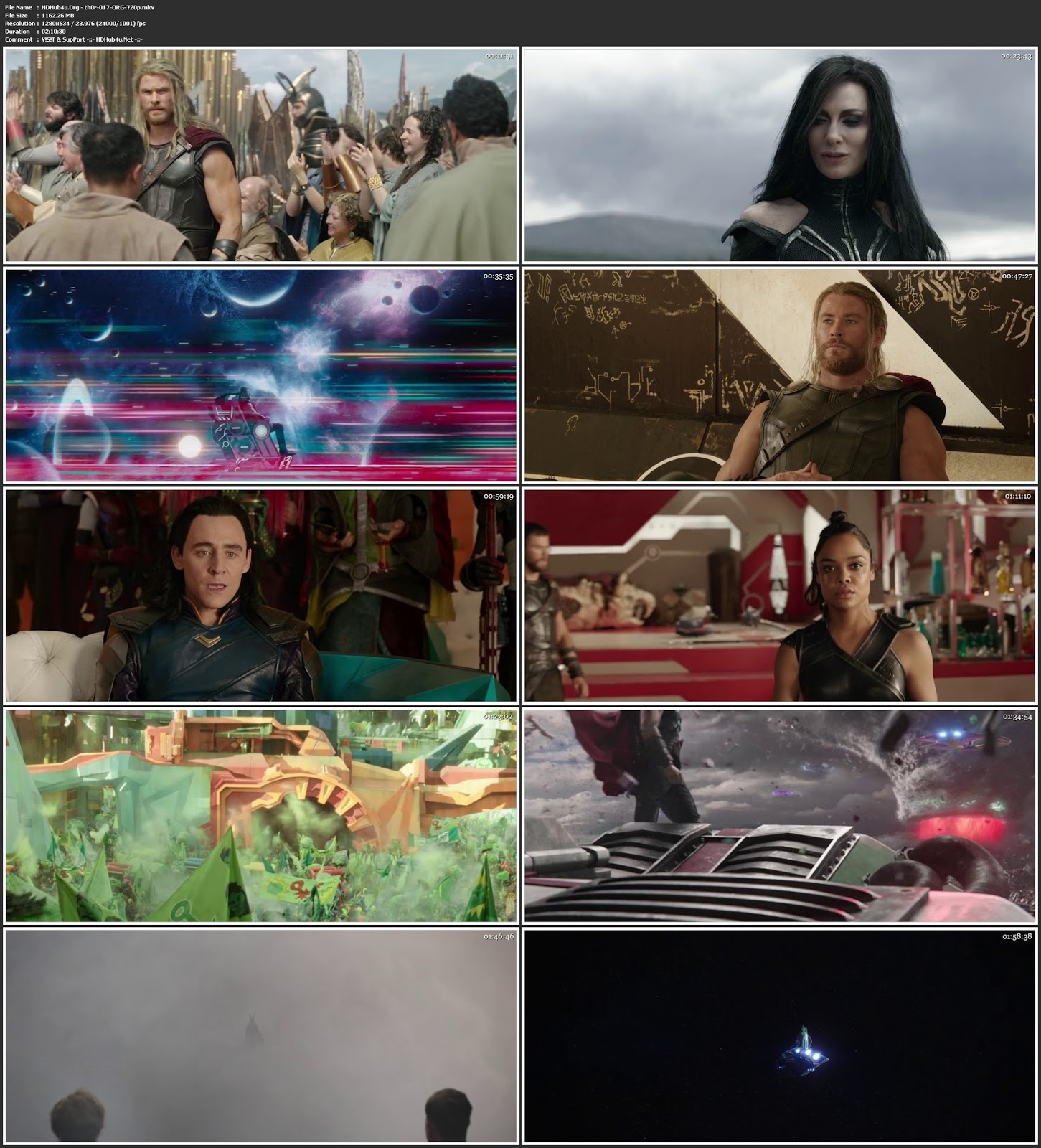 Thor Ragnarok 2017 ORG Hindi Dual Audio 720p BluRay Esubs 1.1GB Download
