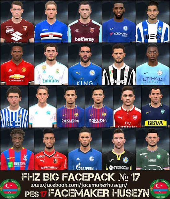 Fhz Big Facepack No 17 Pes 2017 Patch Pes New Patch Pro Evolution Soccer