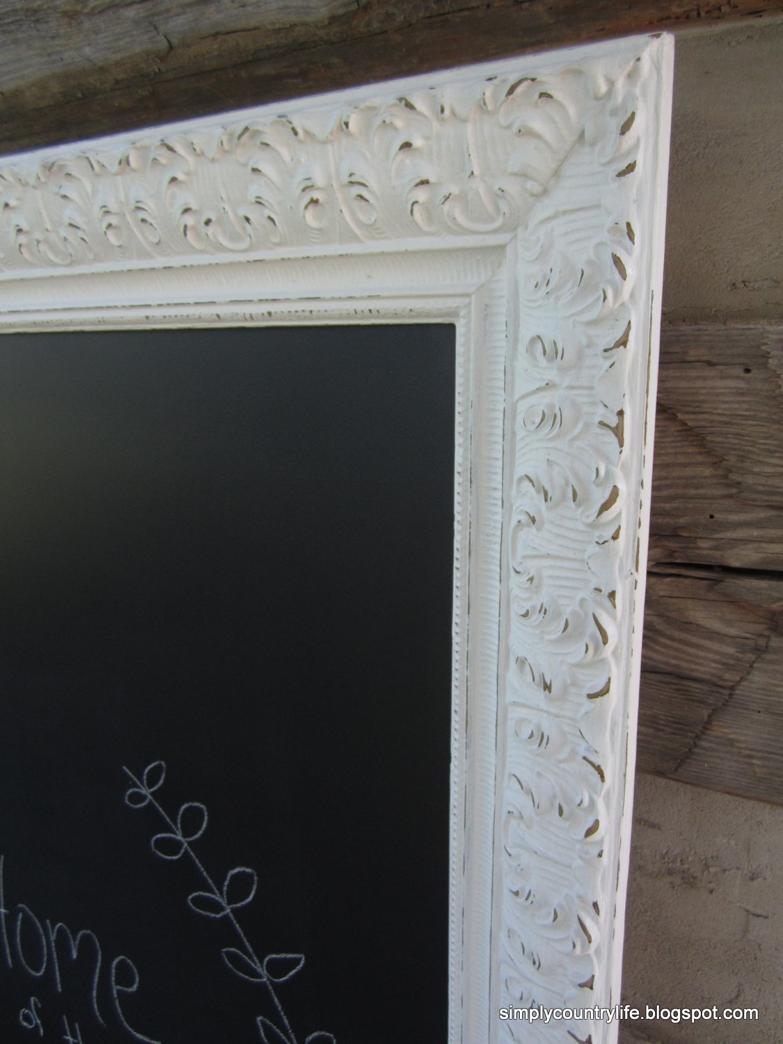 Simply Country Life Garage Sale Frame Chalkboard Makeover