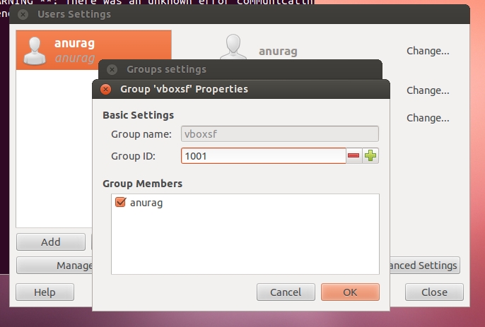 how to access shared folder ubuntu virtualbox