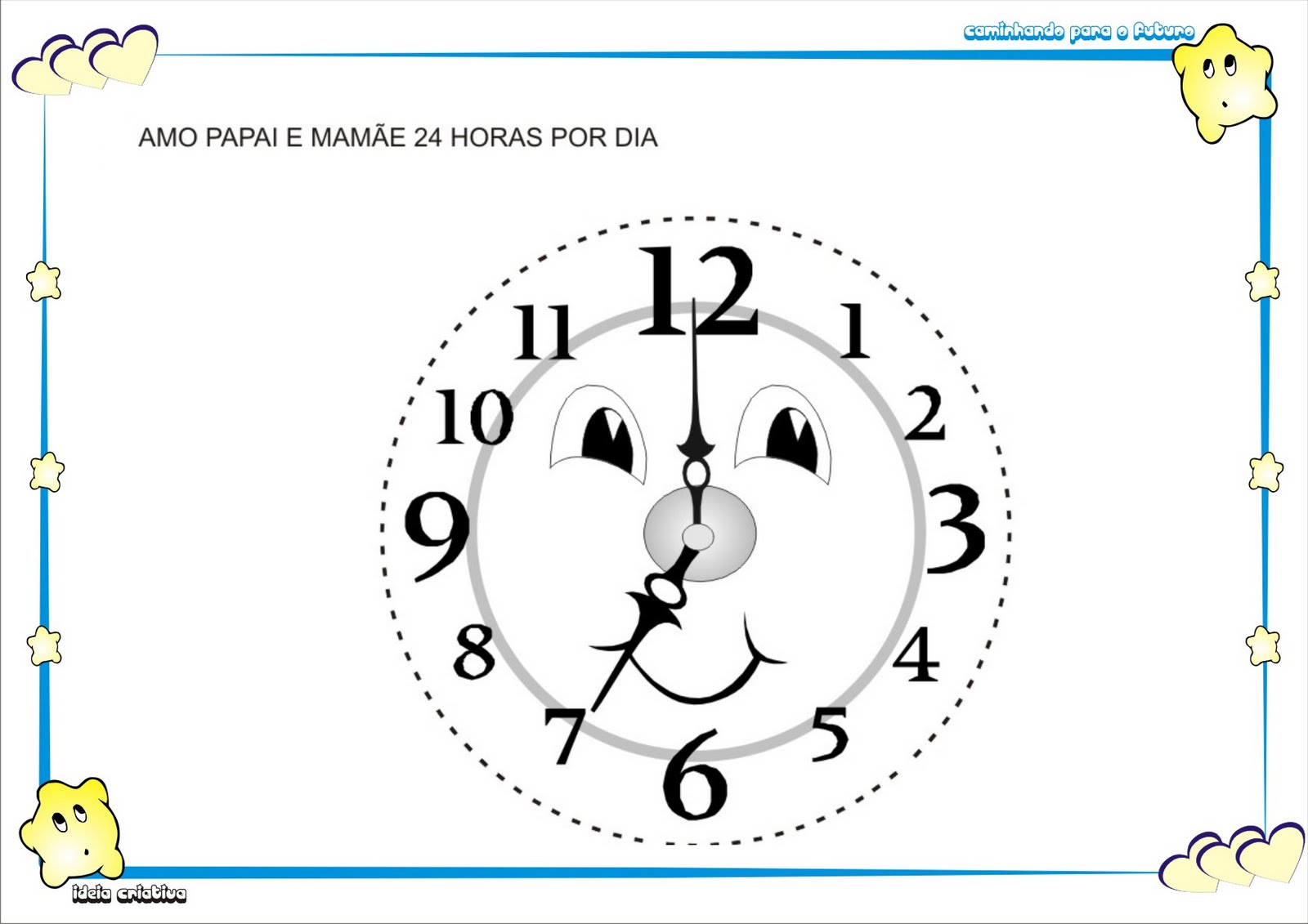 Relógio Letra A Atividade para Educação Infantil