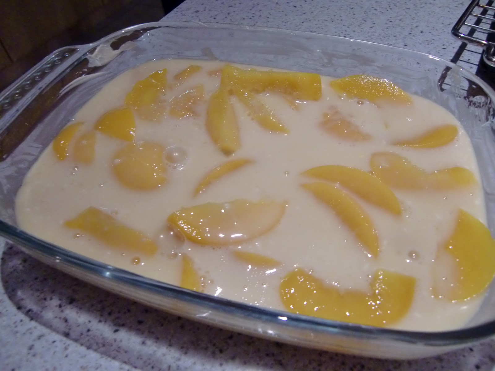 La vie gourmande: Pfirsich-Auflauf mit Vanillesauce
