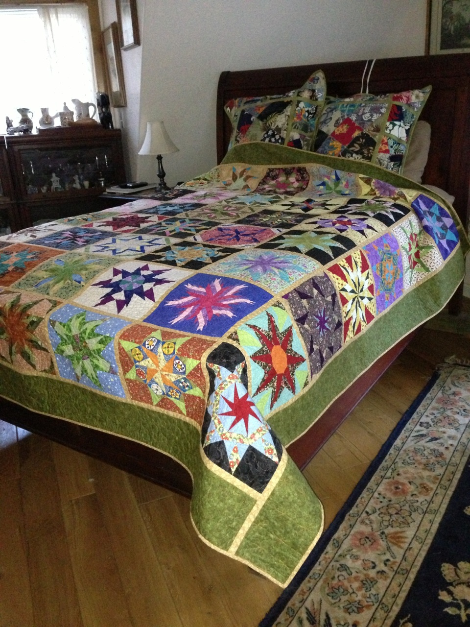 NickersMarie 50 Fabulous Paper Pieced Stars Quilt with Border