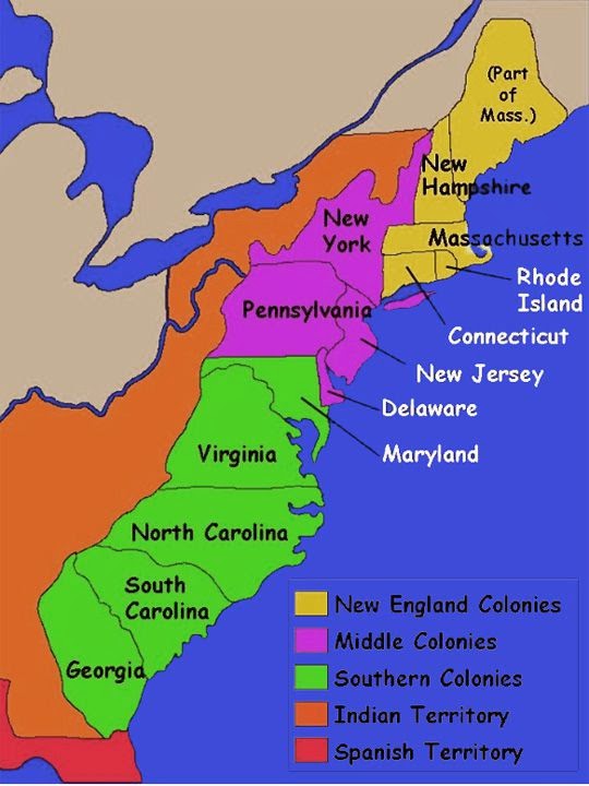Thirteen colonies and new england