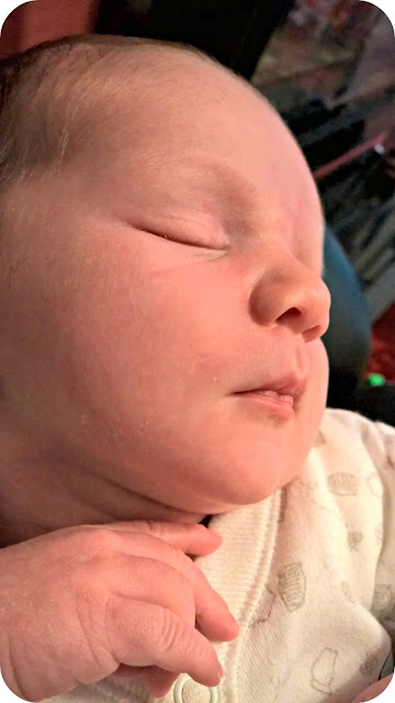 Little E fast asleep Newborn baby