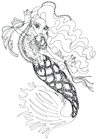 Free Printable Monster High Coloring Pages Sirena Von Boo