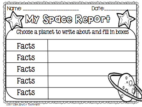 Just Wild About Teaching: Soaring into Space! - Space Unit with Crafts